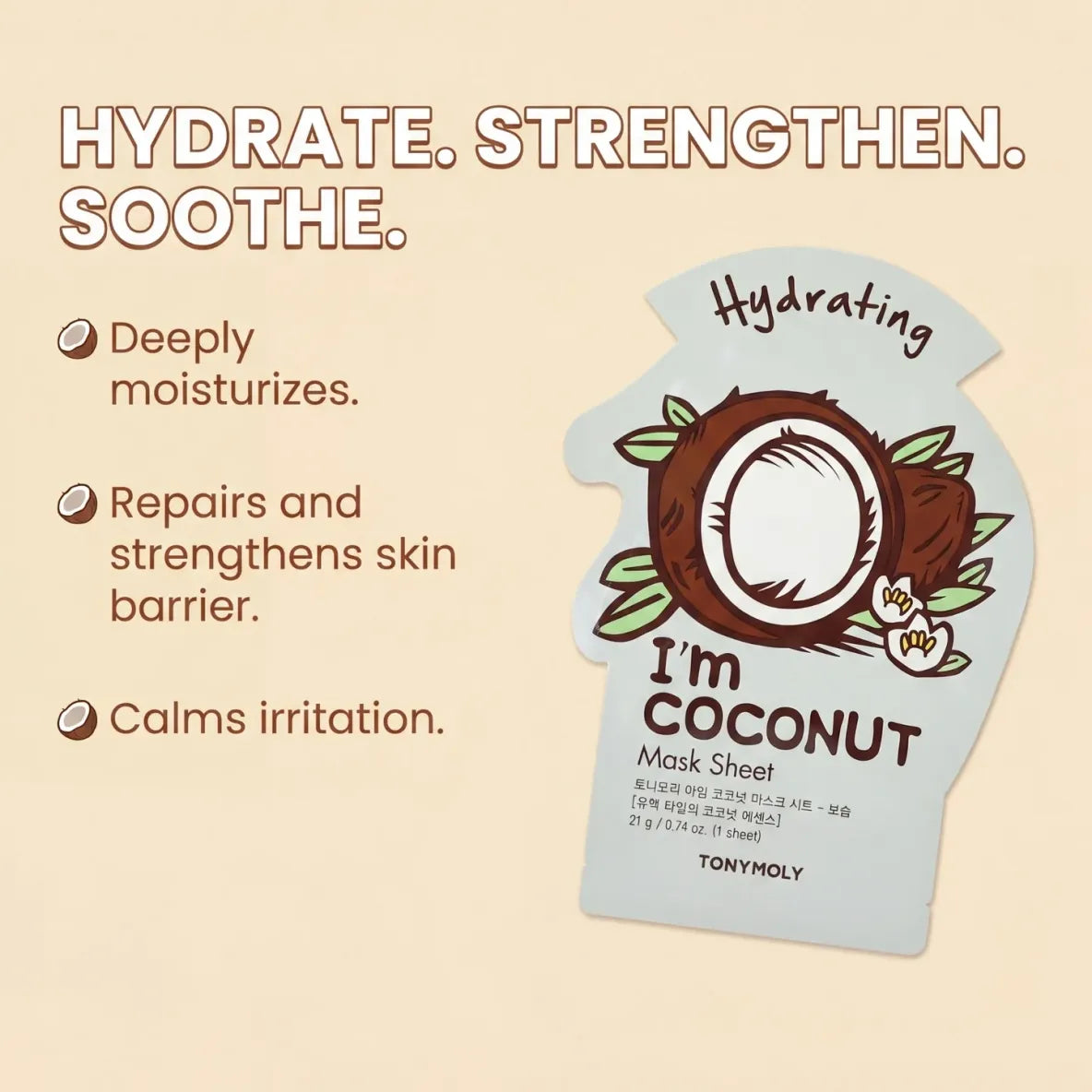 TONYMOLY I'm Mask Sheet [Coconut] 21g