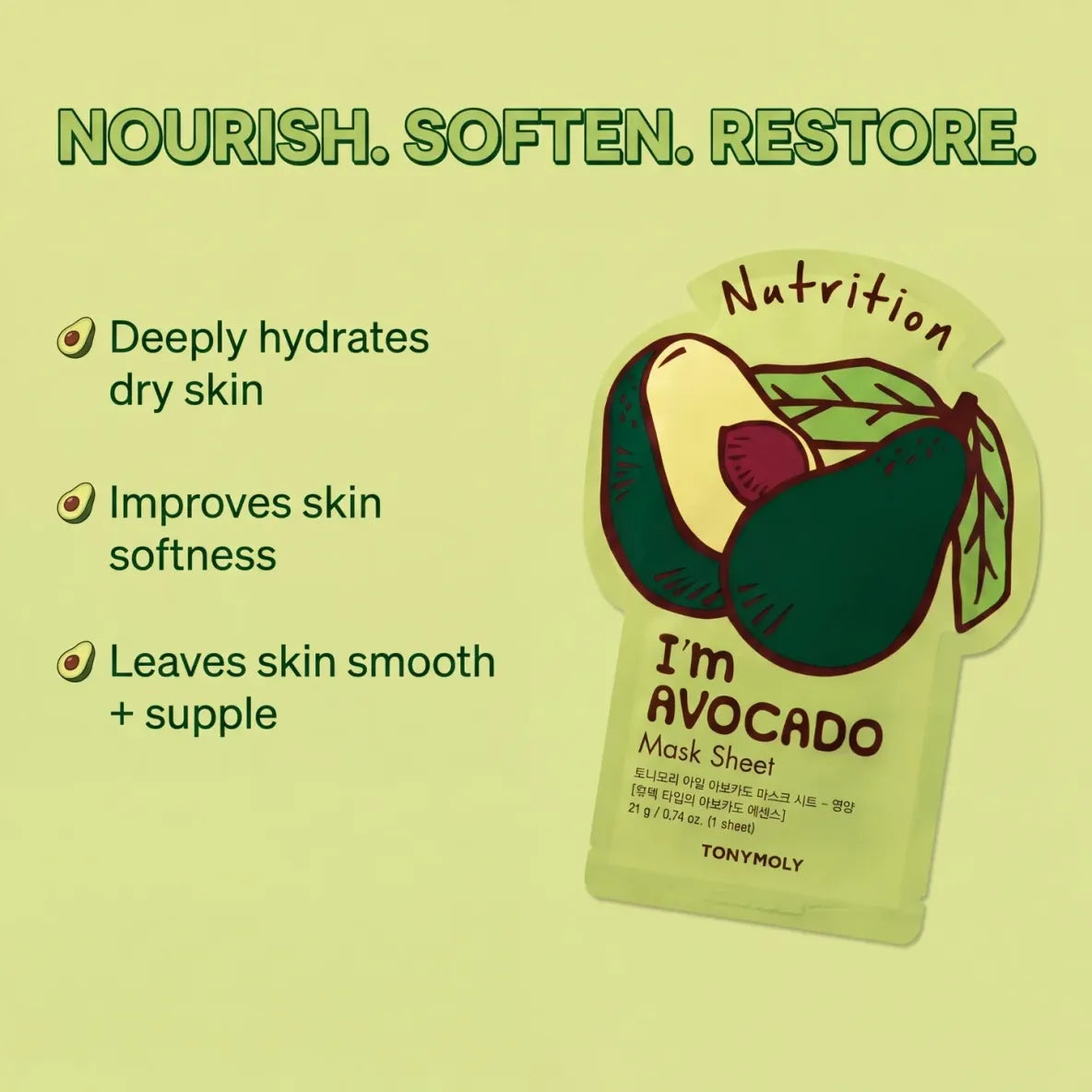 TONYMOLY I'm Mask Sheet [Avocado] 21g