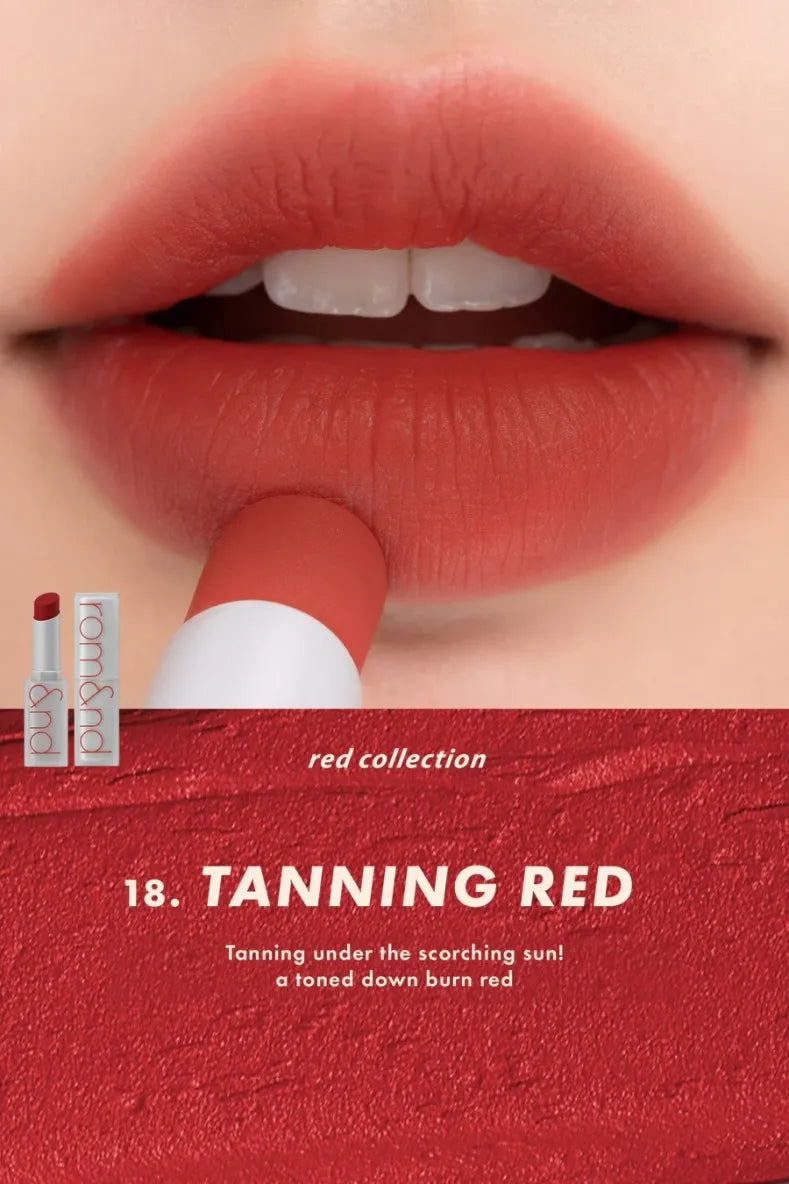 Rom&nd Zero Matte Lipstick Tanning Red